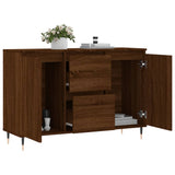 Brown oak sideboard 104x35x70 cm engineered wood