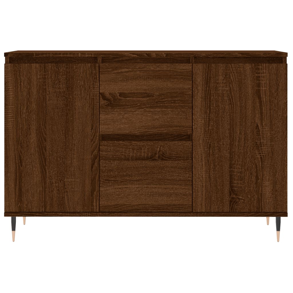 Brown oak sideboard 104x35x70 cm engineered wood