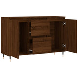 Brown oak sideboard 104x35x70 cm engineered wood