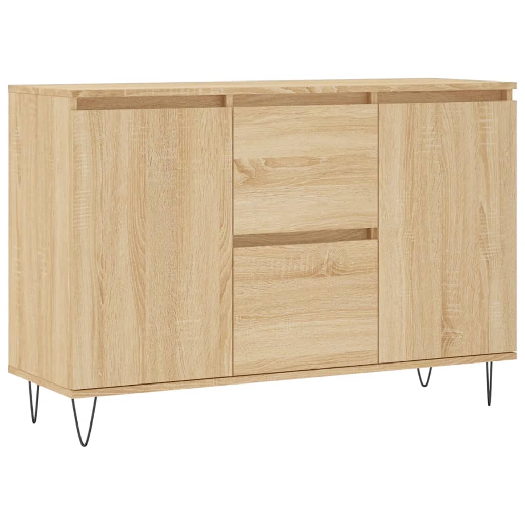 Buffet chêne sonoma 104x35x70 cm bois d'ingénierie