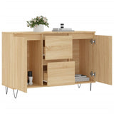 Buffet chêne sonoma 104x35x70 cm bois d'ingénierie