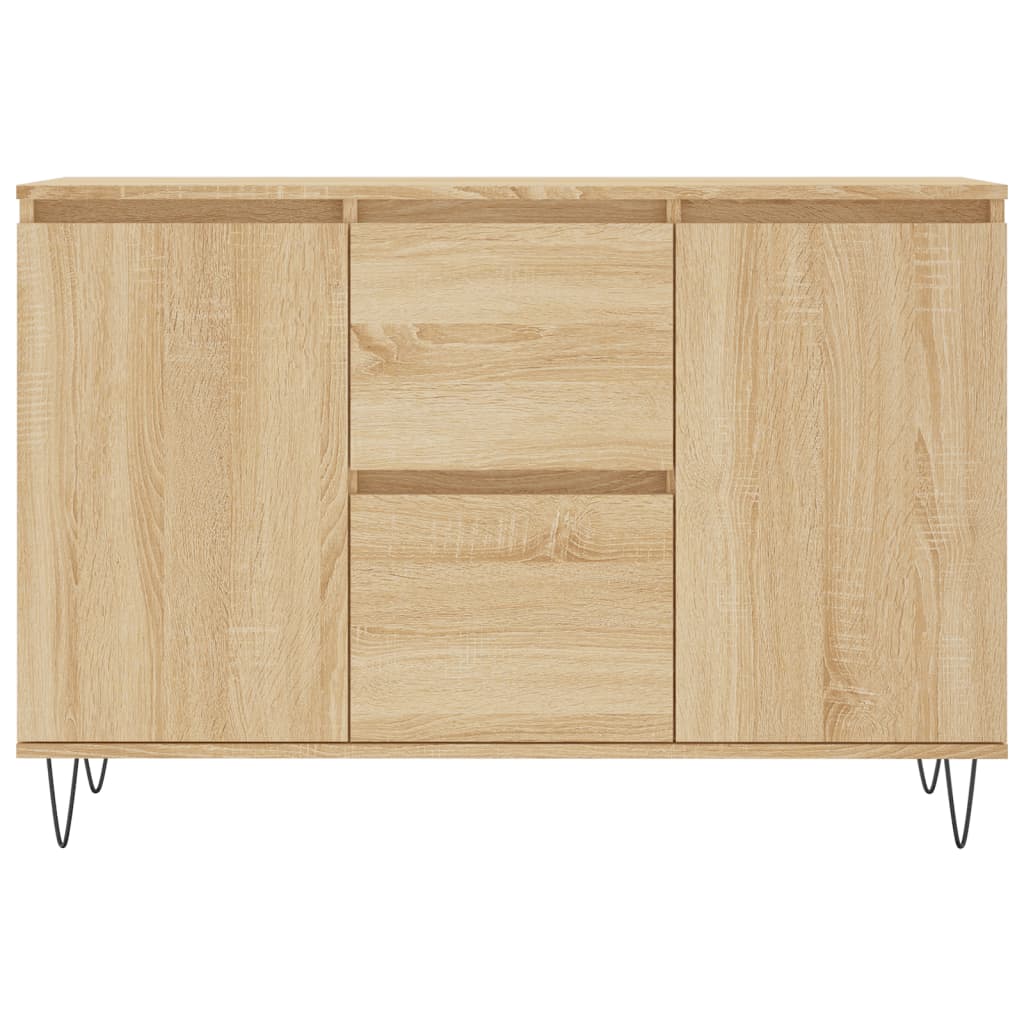 Buffet chêne sonoma 104x35x70 cm bois d'ingénierie