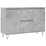 Buffet gris béton 104x35x70 cm bois d'ingénierie