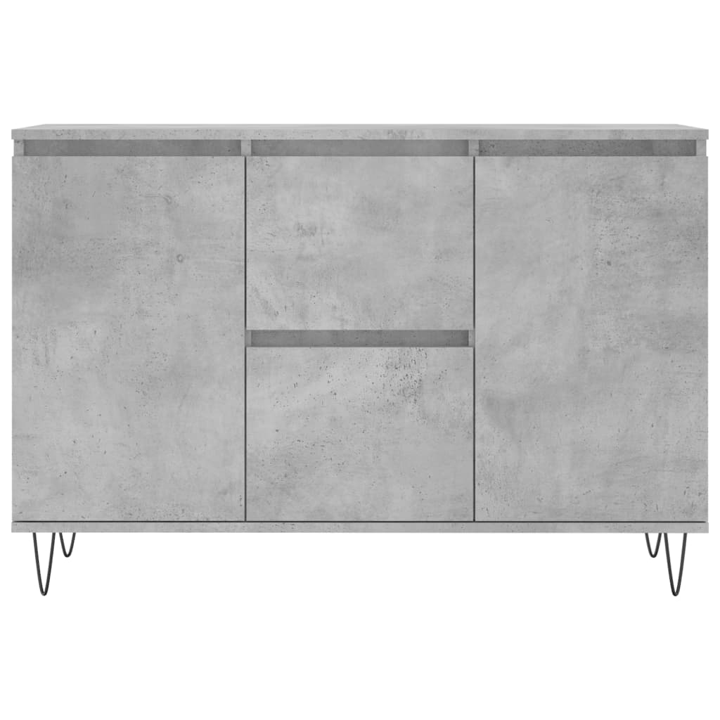 Buffet gris béton 104x35x70 cm bois d'ingénierie