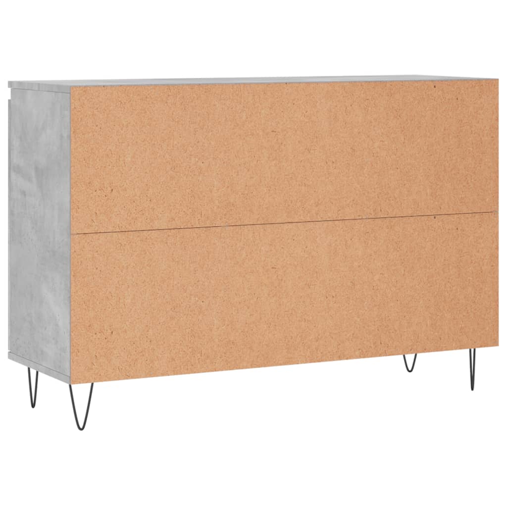 Buffet gris béton 104x35x70 cm bois d'ingénierie