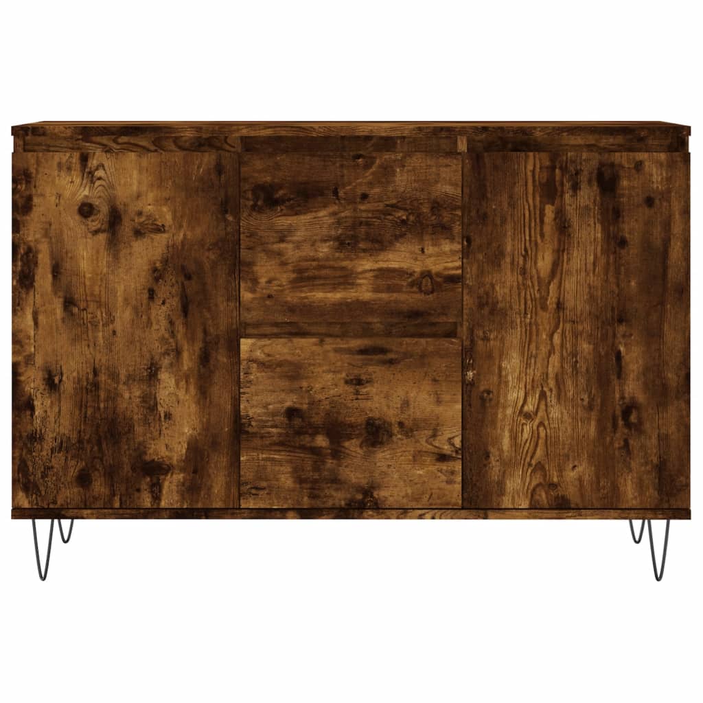 Smoked oak sideboard 104x35x70 cm engineered wood