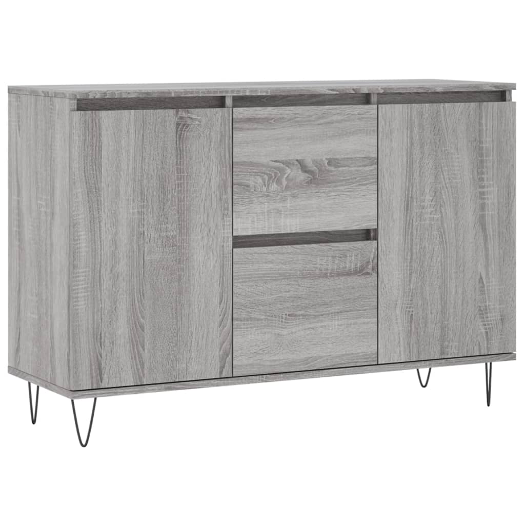 Sonoma graues Sideboard 104x35x70 cm, Holzwerkstoff