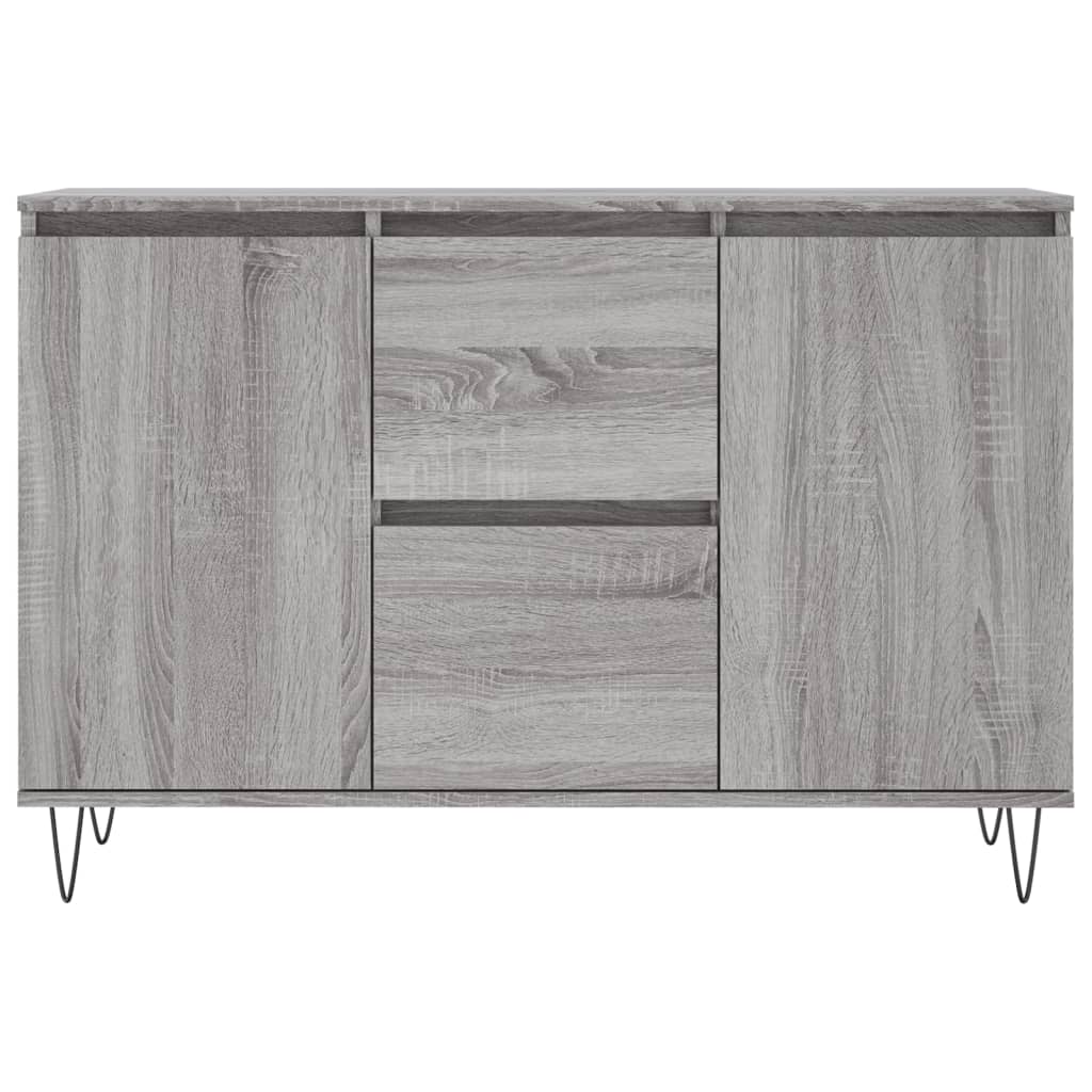 Sonoma graues Sideboard 104x35x70 cm, Holzwerkstoff