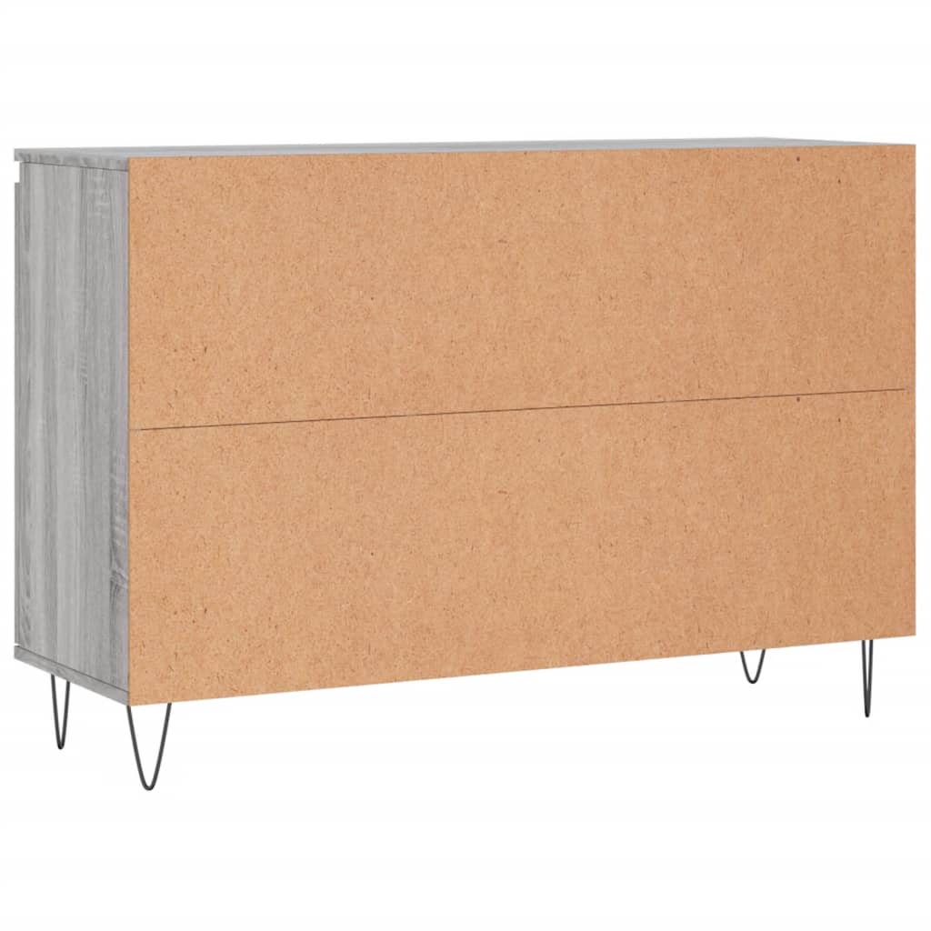 Sonoma graues Sideboard 104x35x70 cm, Holzwerkstoff