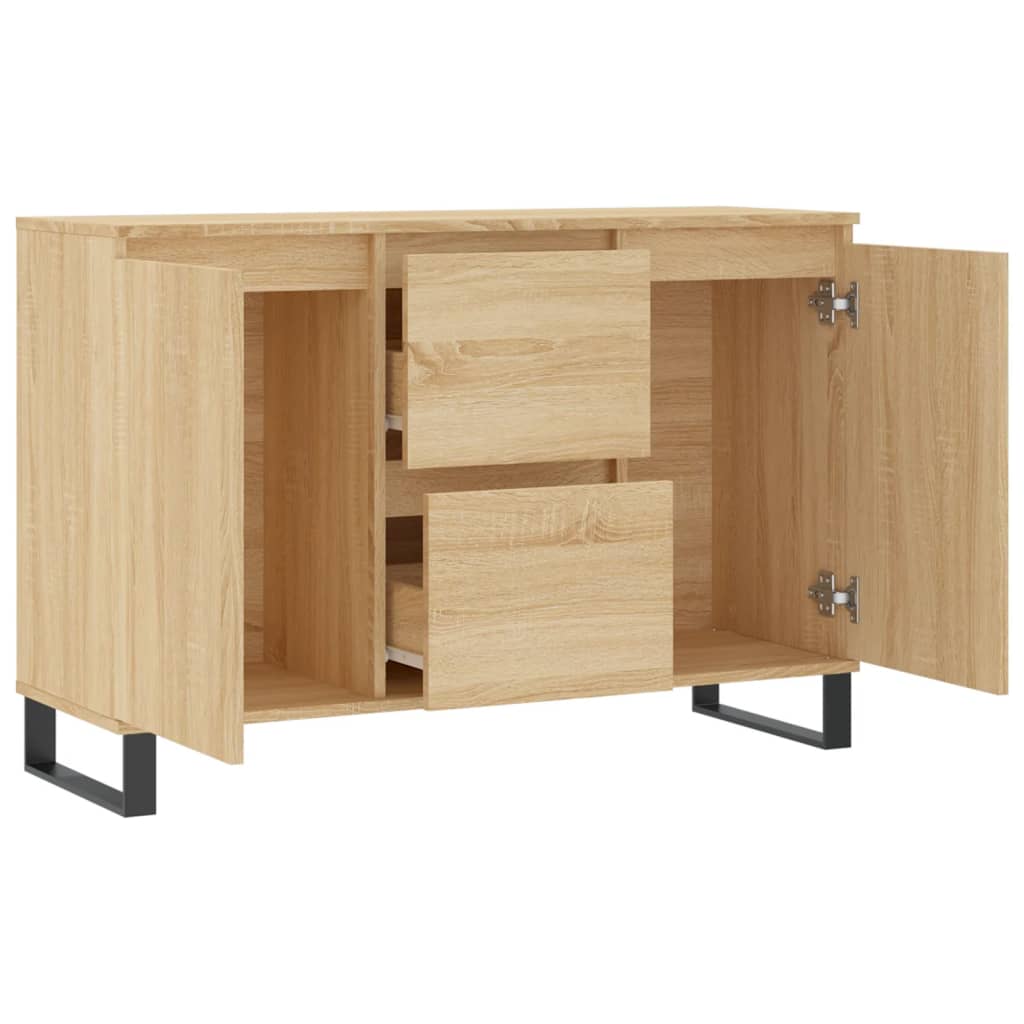 Buffet chêne sonoma 104x35x70 cm bois d'ingénierie