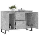 Buffet gris béton 104x35x70 cm bois d'ingénierie