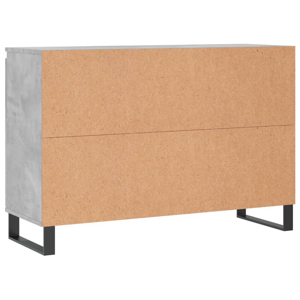 Buffet gris béton 104x35x70 cm bois d'ingénierie