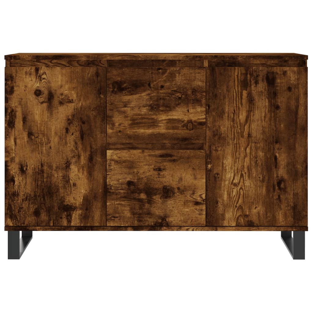 Buffet chêne fumé 104x35x70 cm bois d'ingénierie