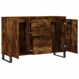 Buffet chêne fumé 104x35x70 cm bois d'ingénierie