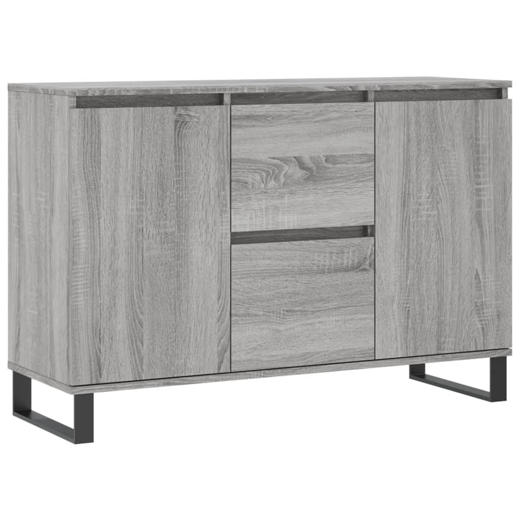 Sonoma graues Sideboard 104x35x70 cm, Holzwerkstoff