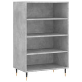 Betongraues hohes Sideboard 57x35x90 cm, Holzwerkstoff