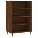 Buffet haut chêne marron 57x35x90 cm bois d'ingénierie