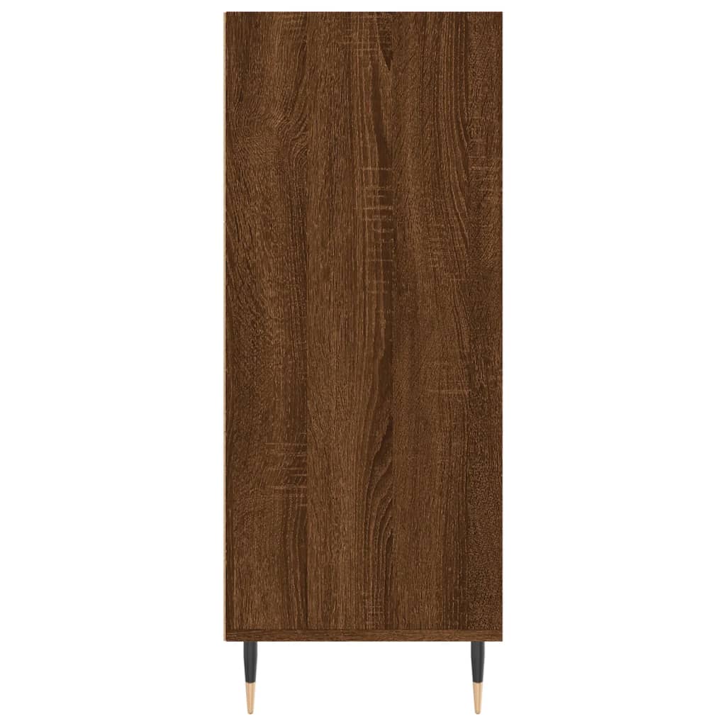 Buffet haut chêne marron 57x35x90 cm bois d'ingénierie