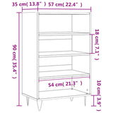 Buffet haut blanc 57x35x90 cm bois d'ingénierie