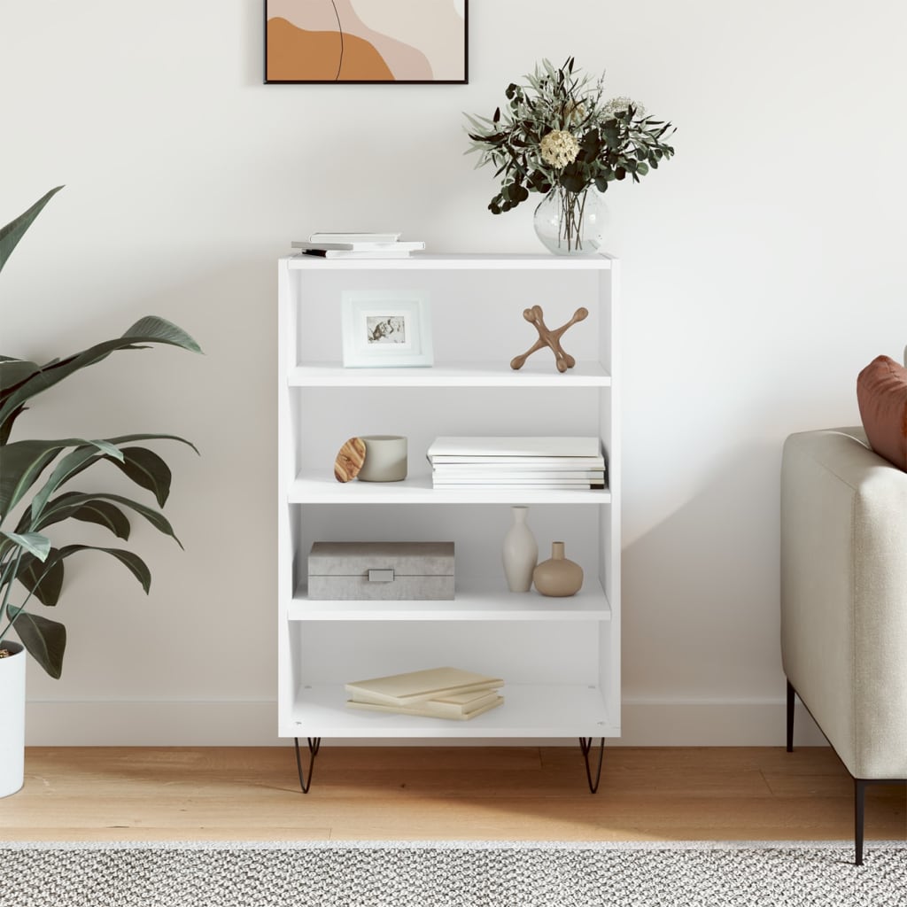 White high sideboard 57x35x90 cm engineered wood