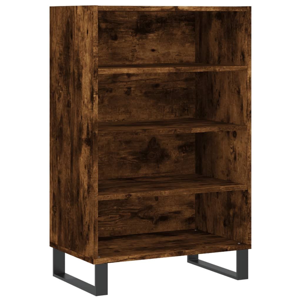 Buffet haut chêne fumé 57x35x90 cm bois d'ingénierie