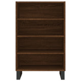 Buffet haut chêne marron 57x35x90 cm bois d'ingénierie