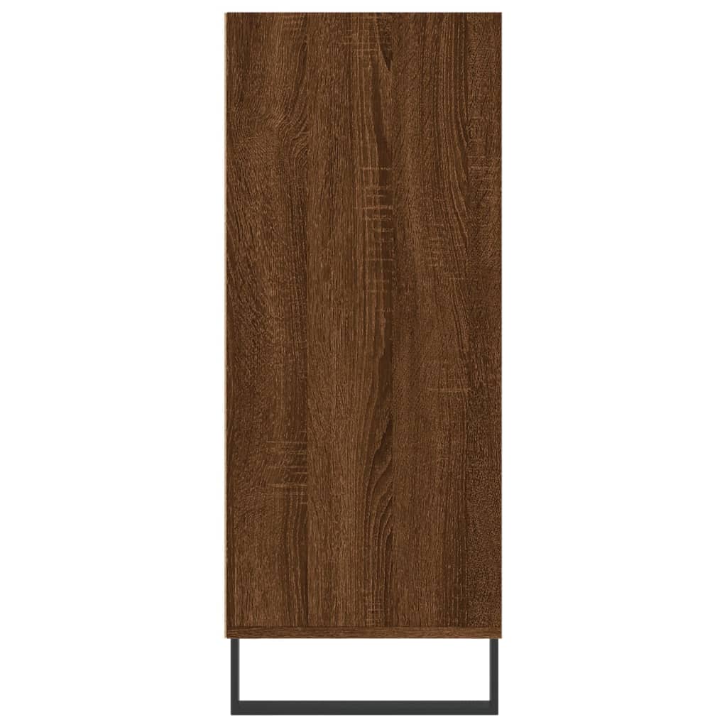 Buffet haut chêne marron 57x35x90 cm bois d'ingénierie