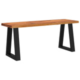 Banc avec bord vivant 110 cm bois d'acacia massif