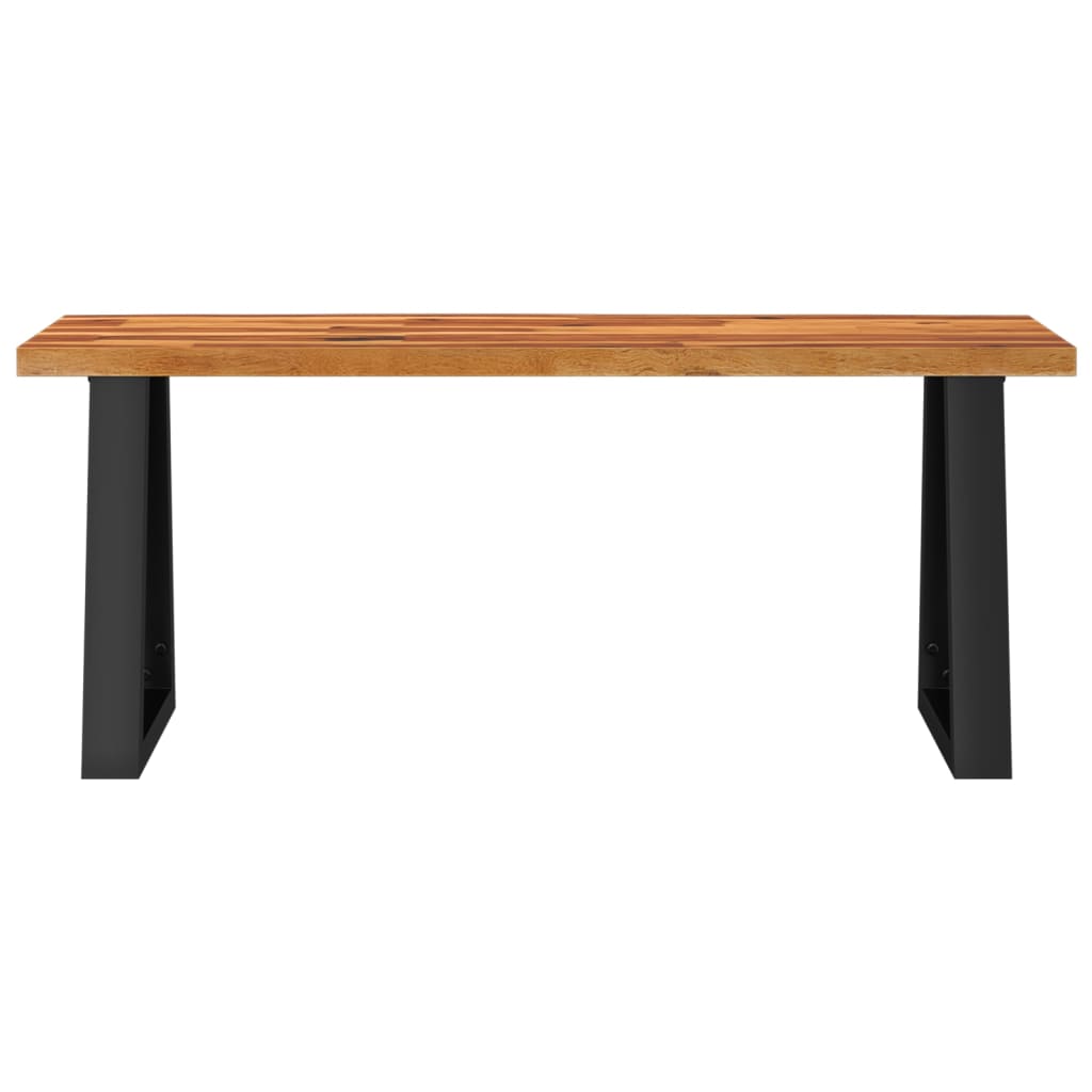 Banc avec bord vivant 110 cm bois d'acacia massif