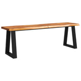 Banc avec bord vivant 140 cm bois d'acacia massif