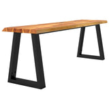 Banc avec bord vivant 140 cm bois d'acacia massif