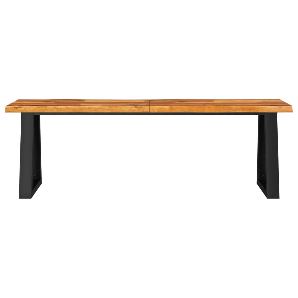 Banc avec bord vivant 140 cm bois d'acacia massif