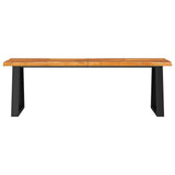 Banc avec bord vivant 140 cm bois d'acacia massif