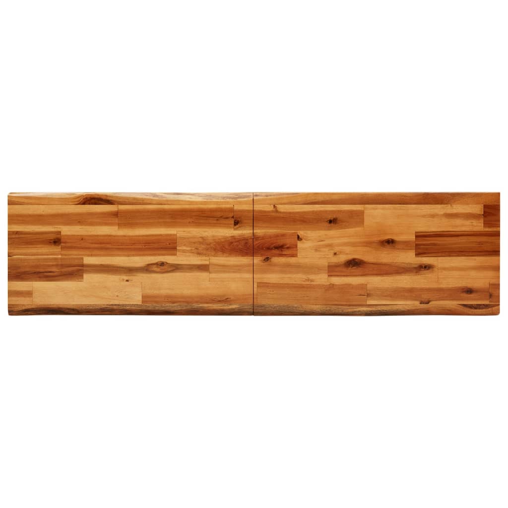 Banc avec bord vivant 140 cm bois d'acacia massif