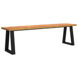 Banc avec bord vivant 160 cm bois d'acacia massif