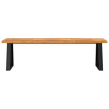 Banc avec bord vivant 160 cm bois d'acacia massif