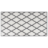 Tapis d'extérieur gris et blanc 80x150 cm design réversible