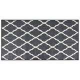 Tapis d'extérieur gris et blanc 80x150 cm design réversible