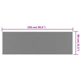 Tapis d'extérieur gris et blanc 80x250 cm design réversible