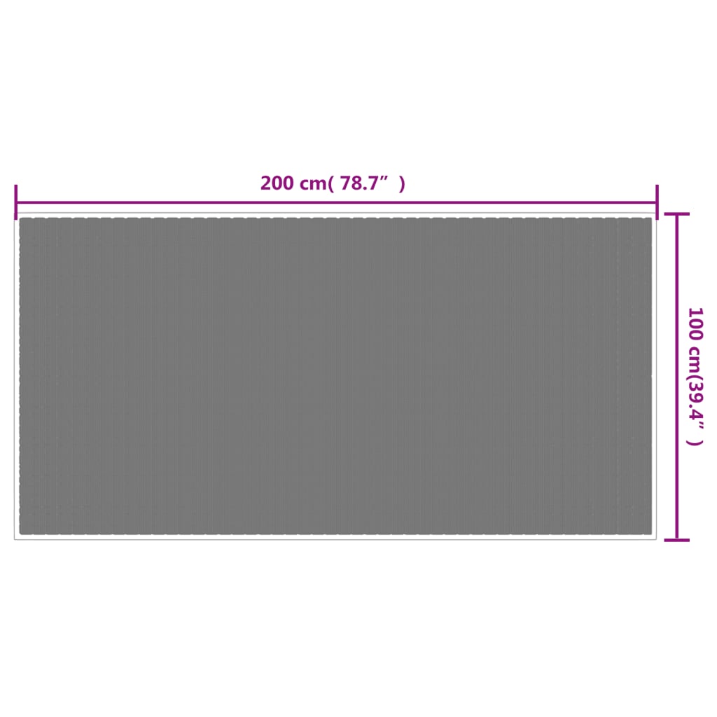 Tapis d'extérieur 100x200 cm design réversible