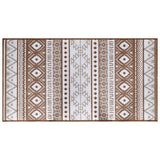 Tapis d'extérieur marron et blanc 80x150 cm design réversible