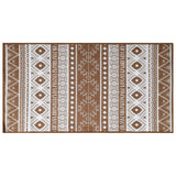 Tapis d'extérieur marron et blanc 80x150 cm design réversible