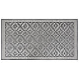 Tapis d'extérieur gris et blanc 80x150 cm design réversible