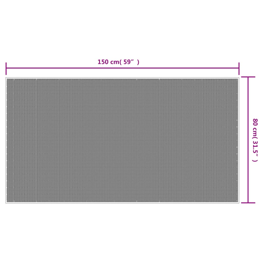 Tapis d'extérieur gris et blanc 80x150 cm design réversible