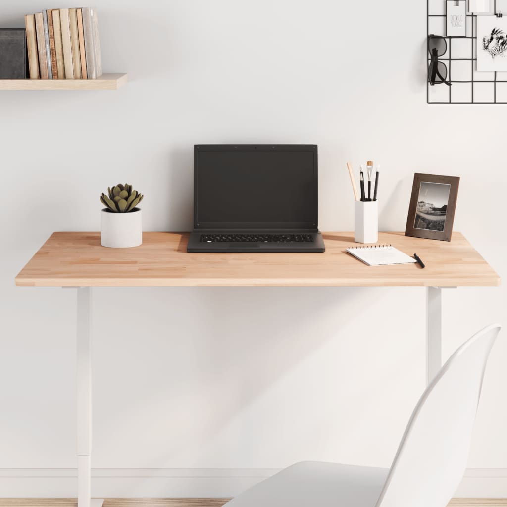 Table top 100x50x1.5cm rectangular solid beech wood