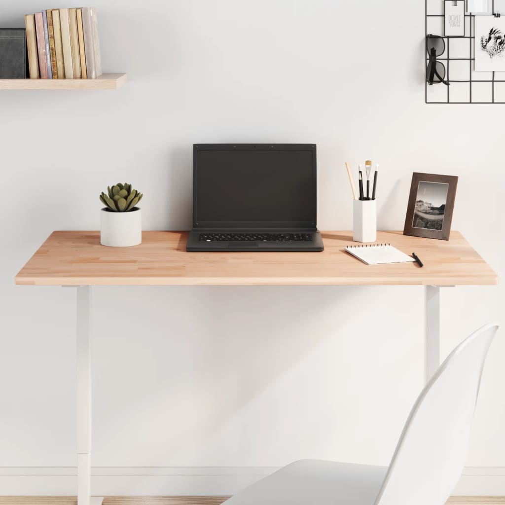 Table top 100x60x1.5cm rectangular solid beech wood