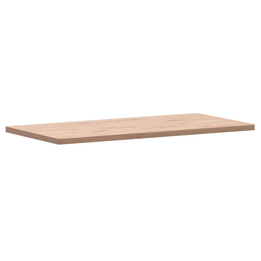 Table top 100x50x2.5cm rectangular solid beech wood