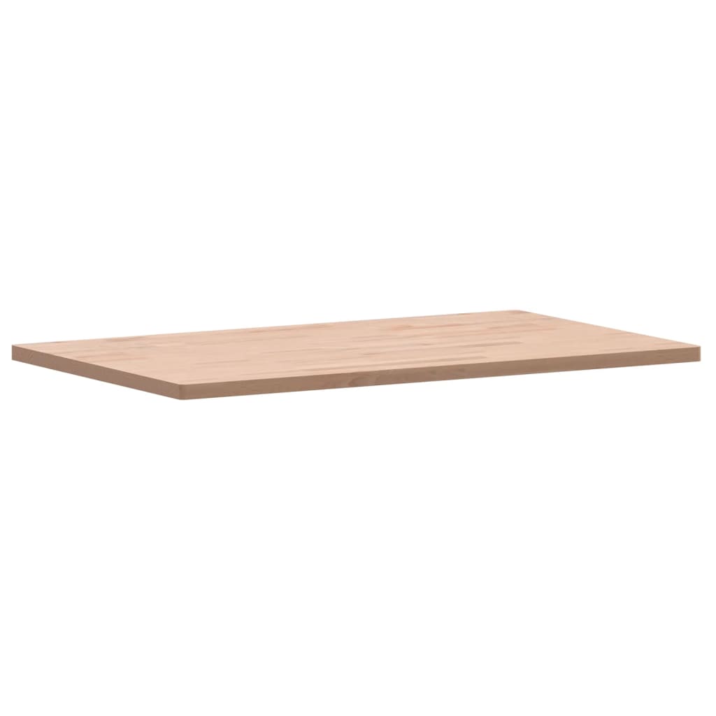 Table top 100x60x2.5cm rectangular solid beech wood