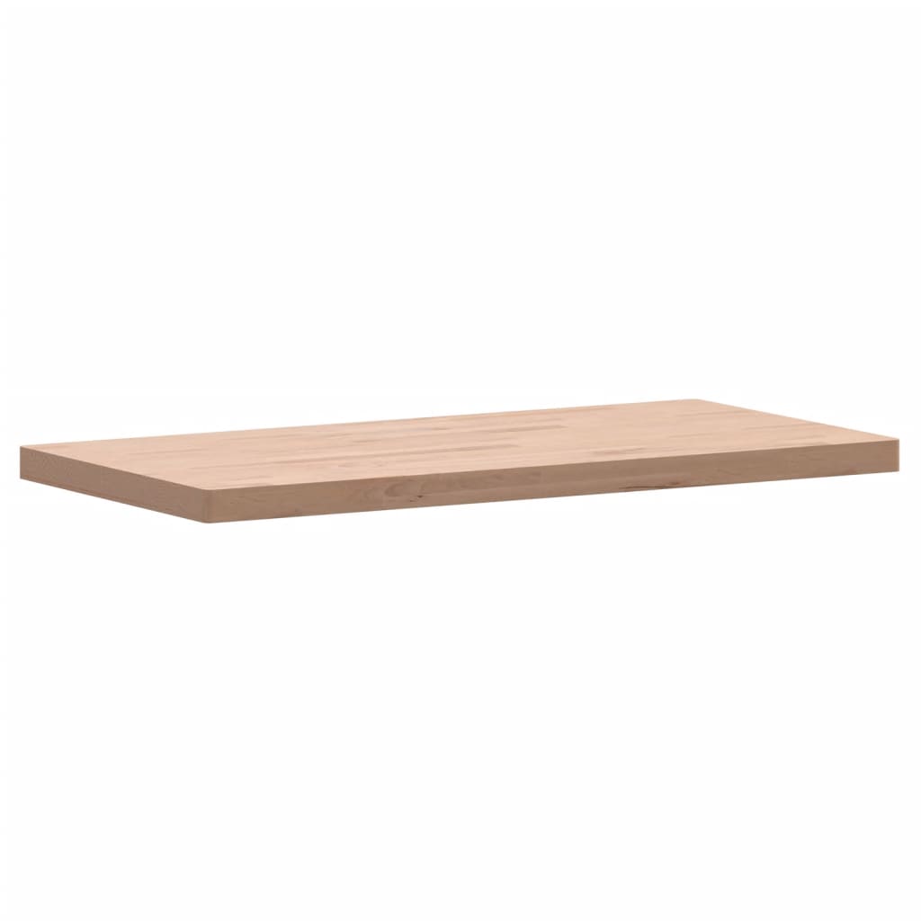 Table top 100x50x4 cm rectangular solid beech wood