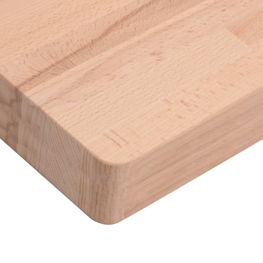 Table top 100x50x4 cm rectangular solid beech wood